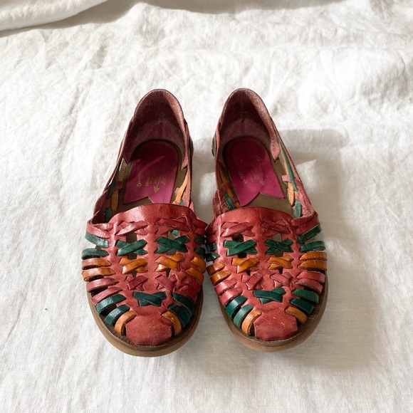 Vintage Apache Multicolour Huaraches Leather Sandals - Picture 4 of 14